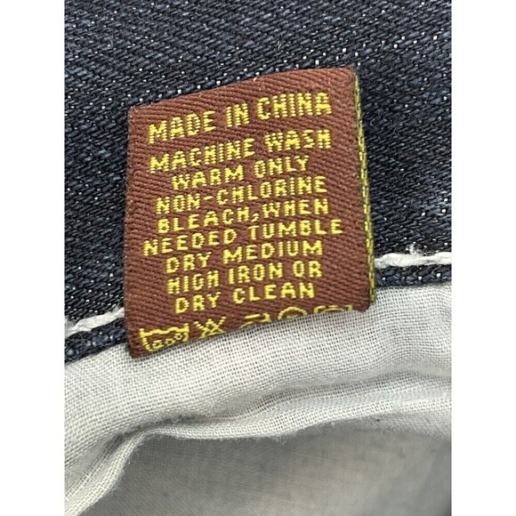 VTG Attitude Gold Baggy Denim Hip Hop Straight Cut Off Shorts Mens Sz 34x15 - Picture 10 of 13